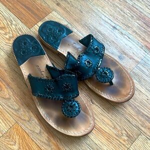 Jack Rogers Black Flat Sandal